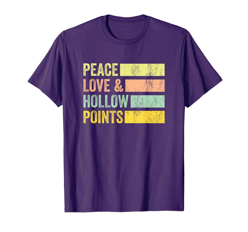Peace Love And Hollow Points Bullet T-Shirt - Custom Art Print for Adults - T-Shirt, Sweatshirt, Hoodie