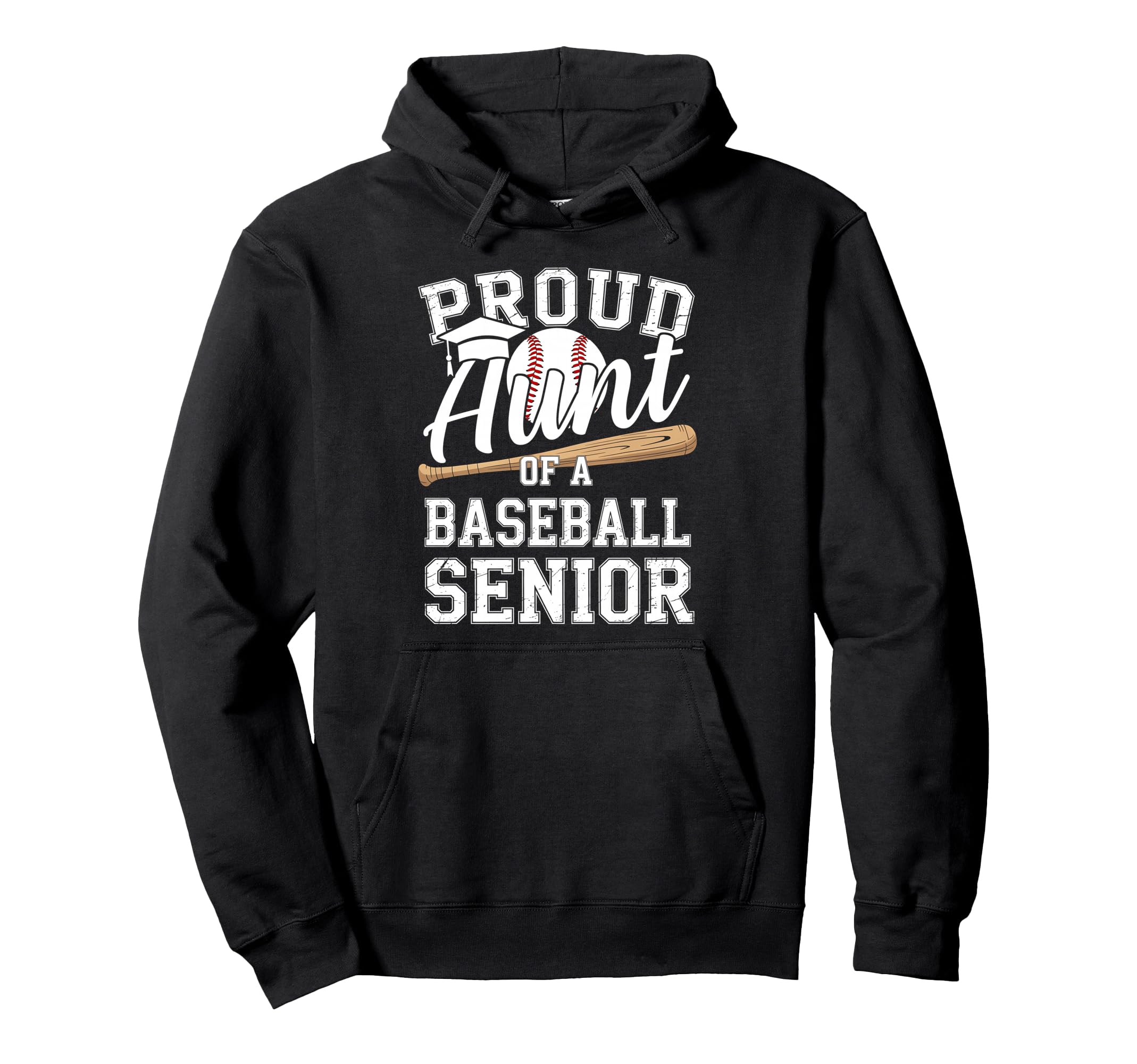 Proud Aunt 2026 Senior Baseball Graduation Hoodie - Unique Graphic Unisex - T-Shirt, Sweatshirt, Hoodie