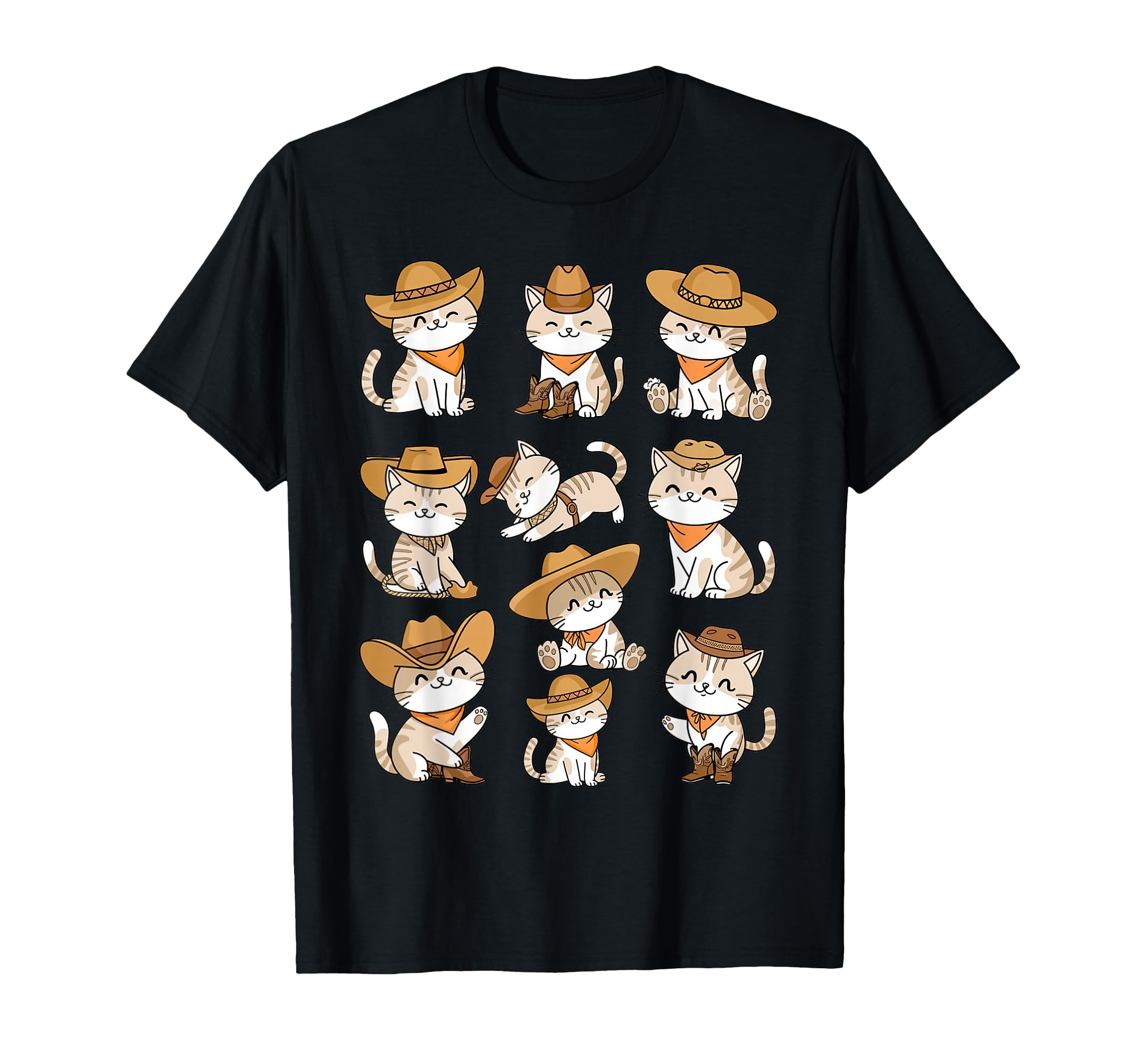 Cowboy Cats And Kittens Western T-Shirt - Casual Everyday Wear Men Women - T-Shirt, Sweatshirt, Hoodie