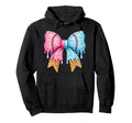 Ice Cream Drip Baseball Bow Mom Hoodie - Graphic Print Unisex - T-Shirt, Sweatshirt, Hoodie