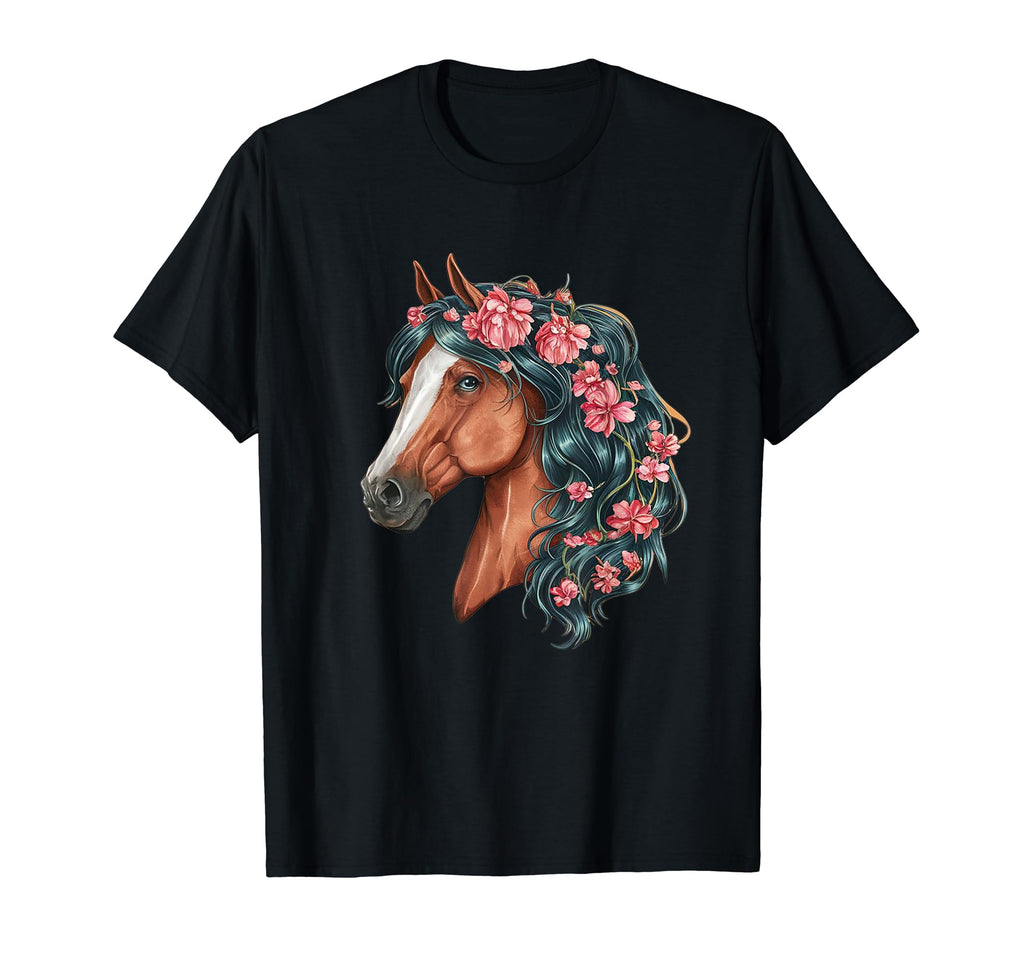 Coquette Horse Flowers Girlcore Y2K T-Shirt - Minimalist Print Men Women - T-Shirt, Sweatshirt, Hoodie