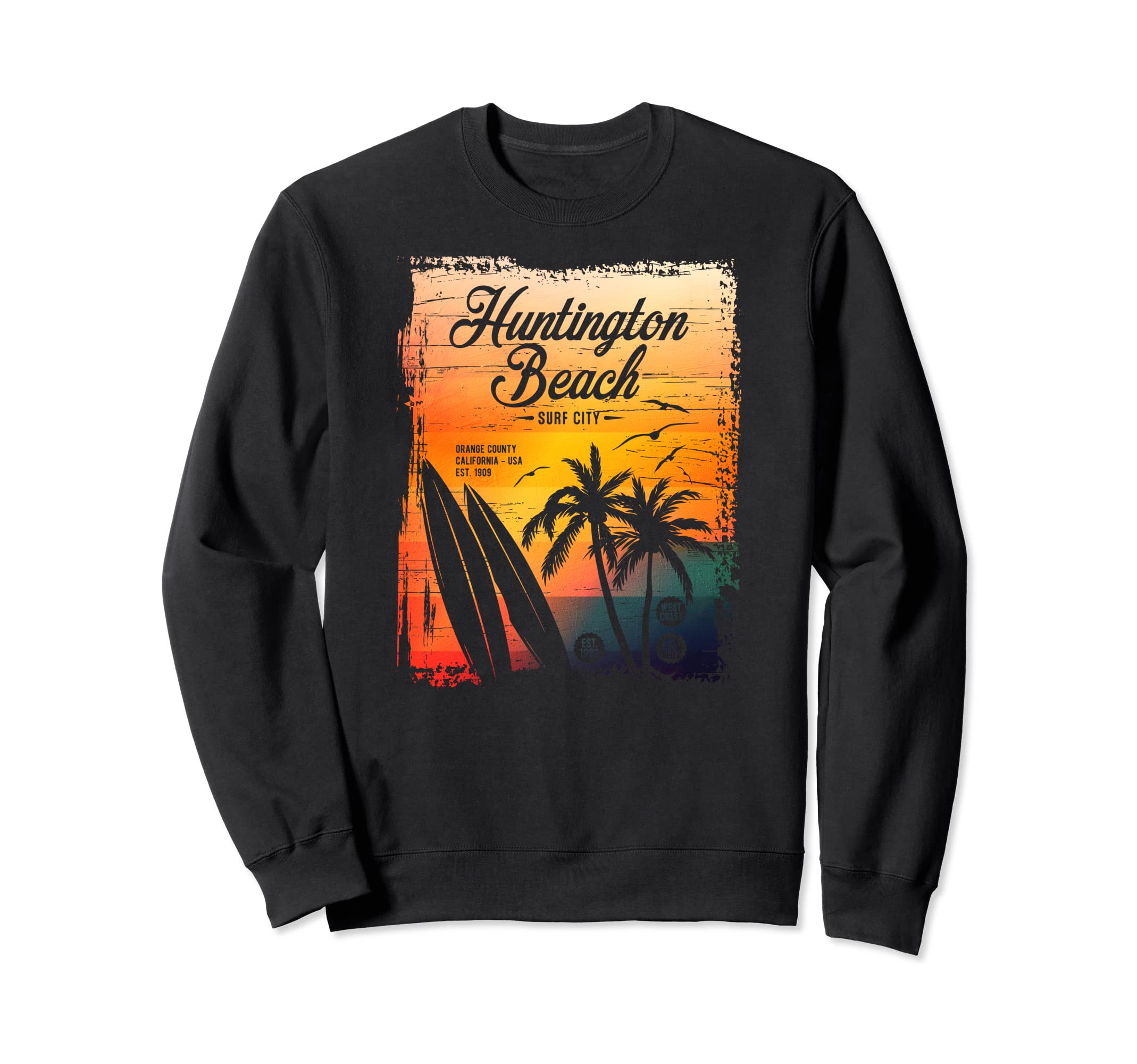 Huntington Beach Surf City Sweatshirt - Minimalist Print Men Women - T-Shirt, Sweatshirt, Hoodie