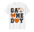 Game Day Basketball Coquette Bow T-Shirt - Casual Everyday Wear Men Women - T-Shirt, Sweatshirt, Hoodie