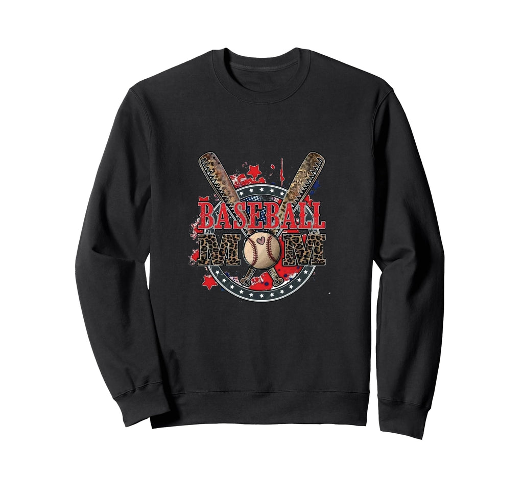 Baseball Mom Sweatshirt - Graphic Print Unisex - T-Shirt, Sweatshirt, Hoodie