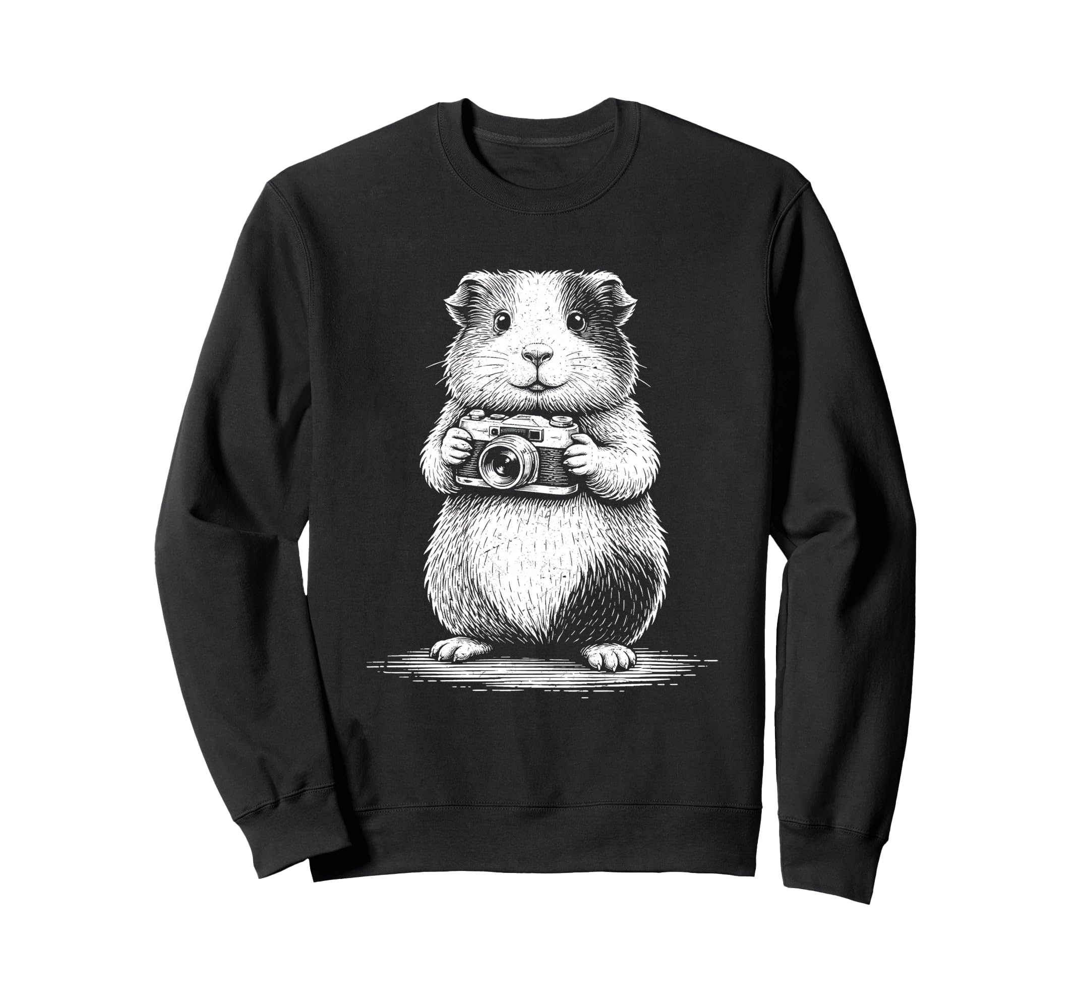 Guinea Pig Photographer Camera Sweatshirt - Unique Graphic for Adults - T-Shirt, Sweatshirt, Hoodie