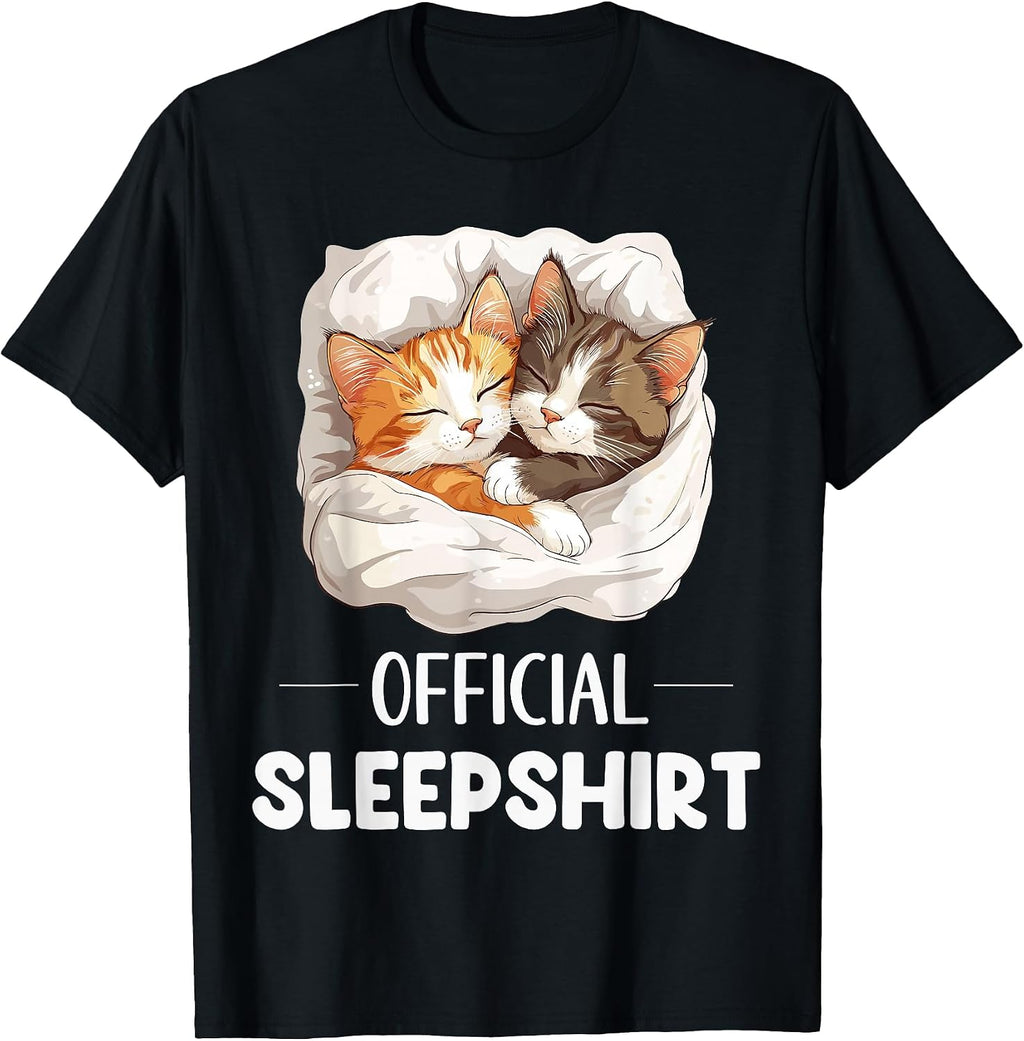 Cute Sleeping Cats Pajama - Adult & Kids T-Shirts, Sweatshirts & Hoodies apparel design preview 1