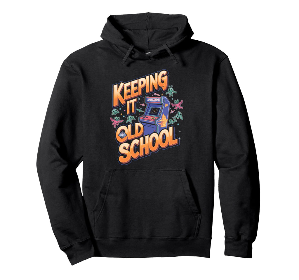 Keeping It Old Arcade Gamer Gaming Hoodie - Custom Art Print for Adults - T-Shirt, Sweatshirt, Hoodie