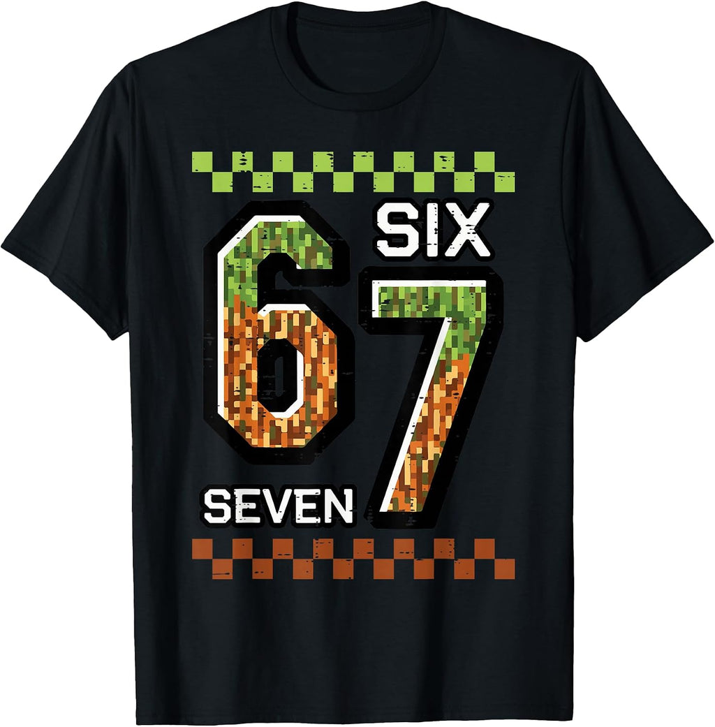 6 7 67 Meme Six Seven Boy Youth Kids Gifts - Adult & Kids T-Shirts, Sweatshirts & Hoodies apparel design preview 1