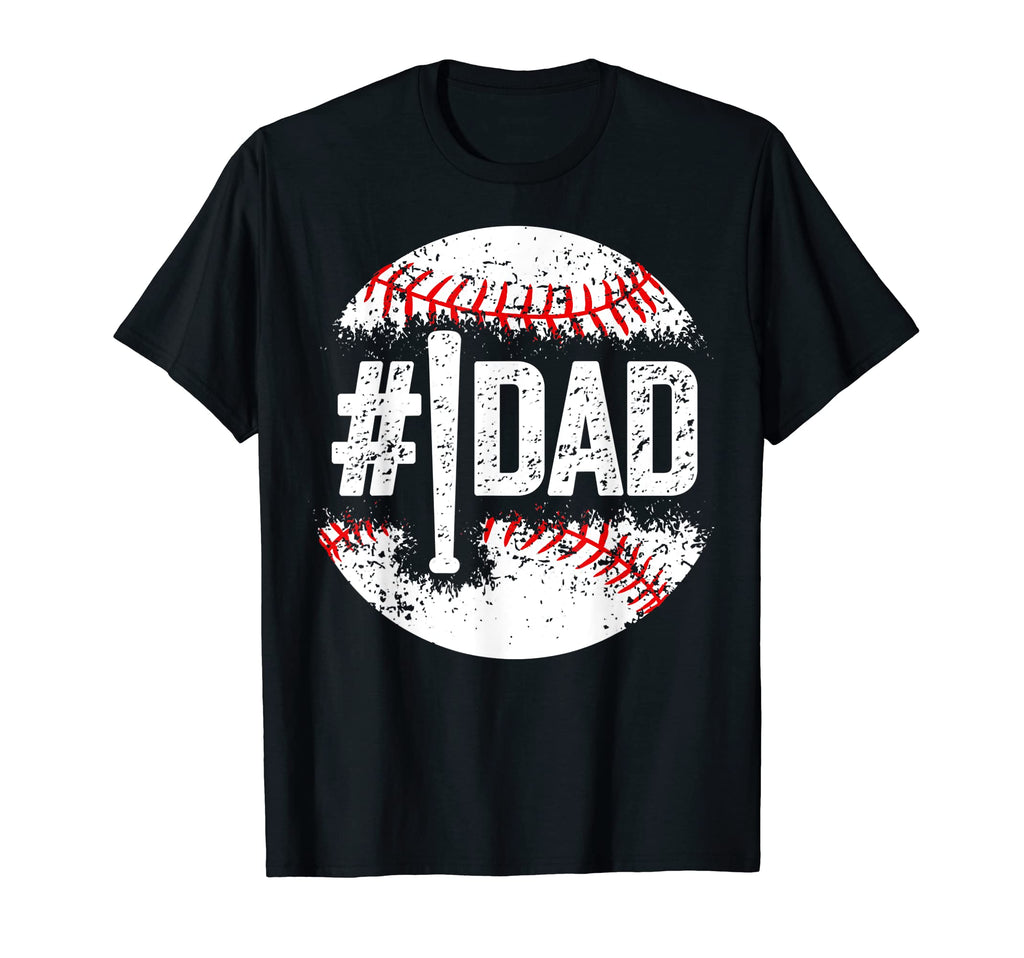 1 Dad Baseball Number One Daddy Son T-Shirt - Unique Graphic Men Women - T-Shirt, Sweatshirt, Hoodie