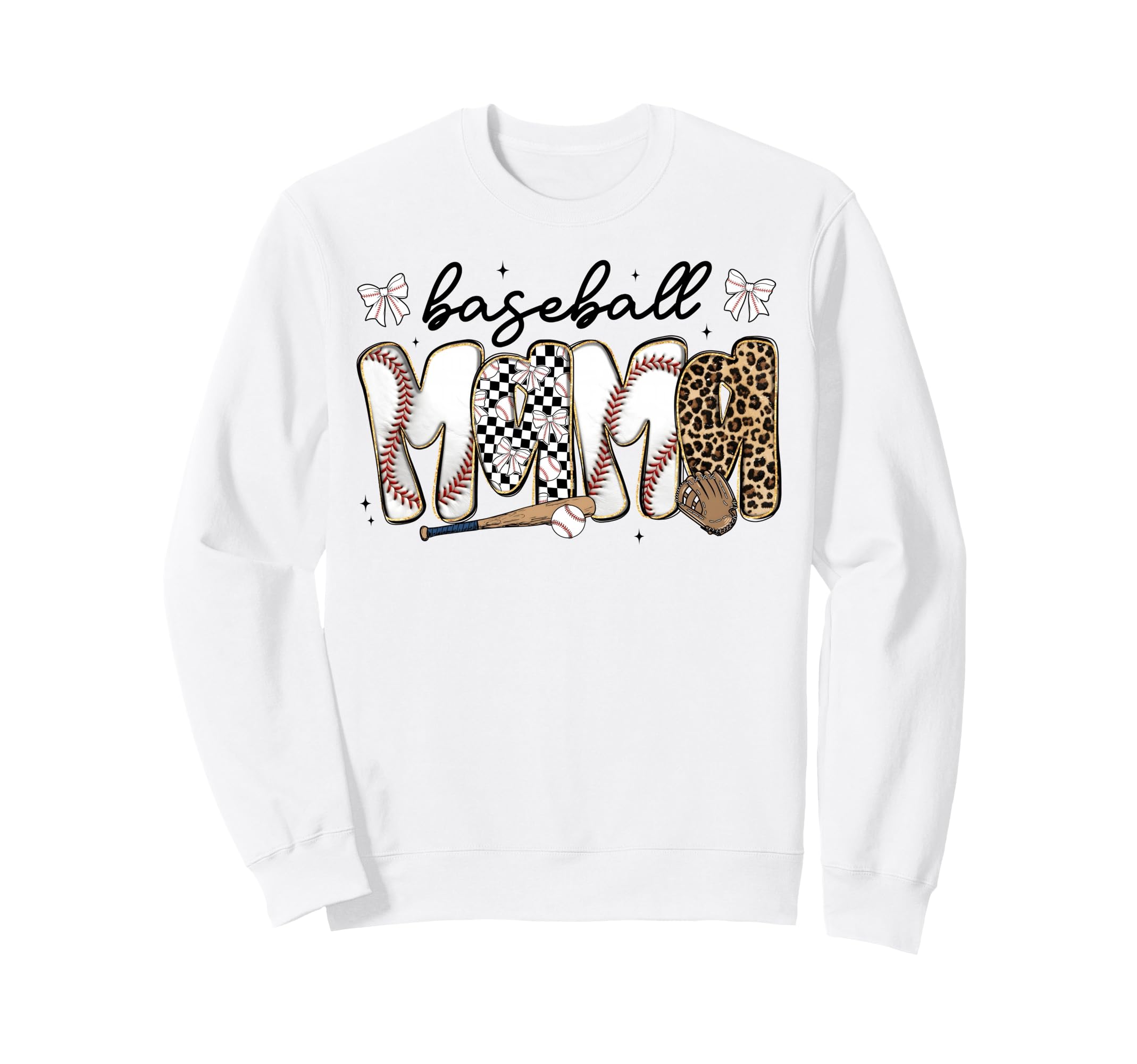 Preppy Baseball Mama Coquette Bow Sweatshirt - Fun Novelty Design Unisex - T-Shirt, Sweatshirt, Hoodie