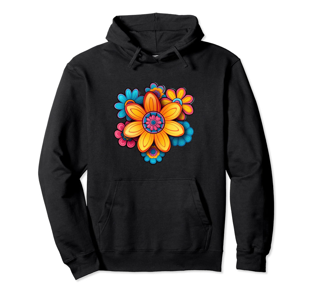 Groovy Flower Power Hoodie - Unique Graphic Unisex - T-Shirt, Sweatshirt, Hoodie