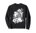 Photographer Coffee Camera Flowers Sweatshirt - Streetwear Style Men Women - T-Shirt, Sweatshirt, Hoodie