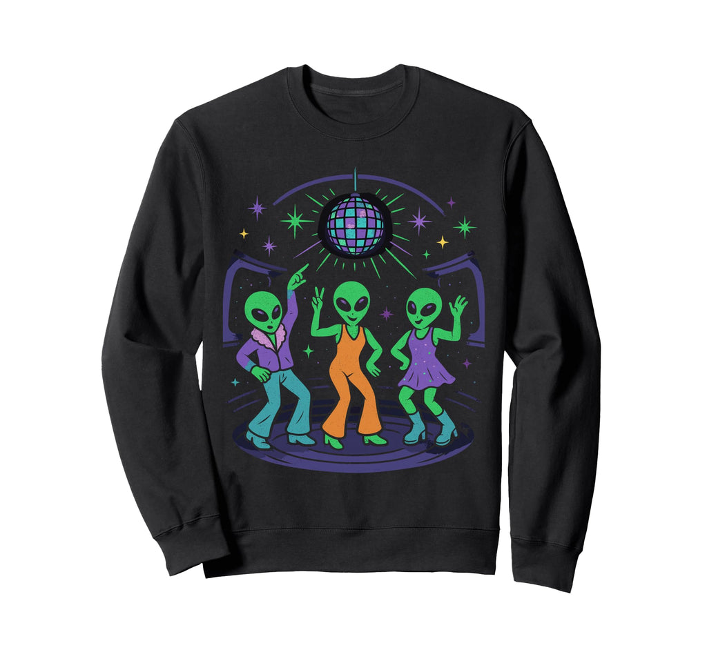 Disco Alien Club Dancing Aliens Sweatshirt - Minimalist Print for Adults - T-Shirt, Sweatshirt, Hoodie