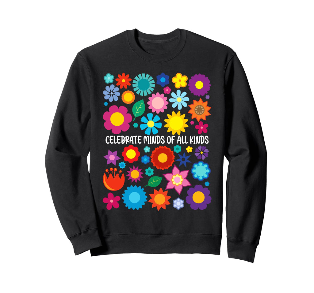 Boho Celebrate Minds All Kinds Autism Sweatshirt - Custom Art Print Unisex - T-Shirt, Sweatshirt, Hoodie