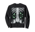 Xray Skeleton Green Butterfly Egirl Sweatshirt - Fun Novelty Design Unisex - T-Shirt, Sweatshirt, Hoodie