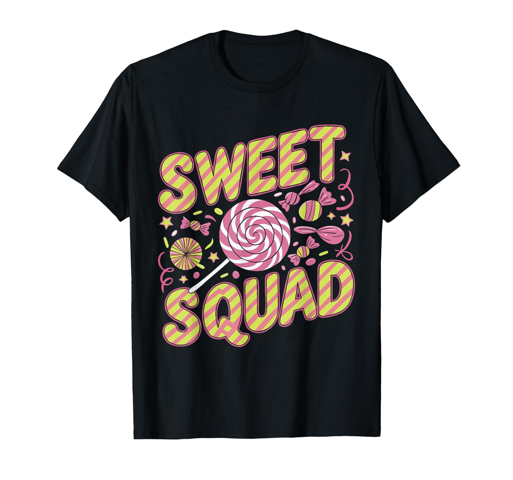 Sweet Squad Bold Striped Candy T-Shirt - Casual Everyday Wear for Adults - T-Shirt, Sweatshirt, Hoodie
