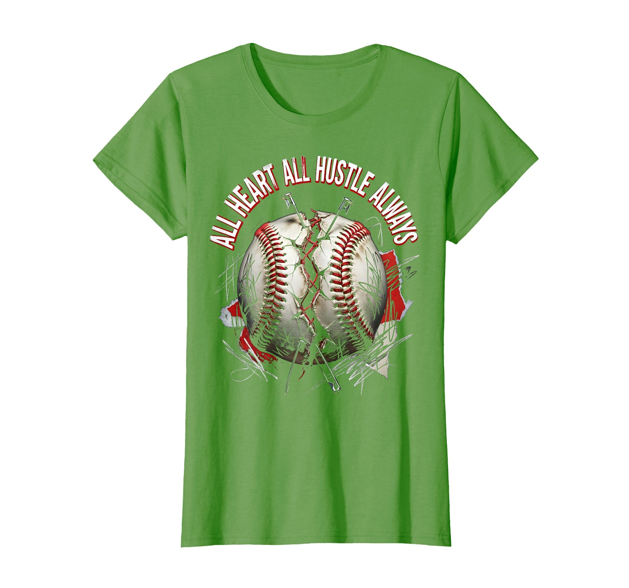All Heart All Hustle Always Baseball T-Shirt - Novelty Apparel Men Women - T-Shirt, Sweatshirt, Hoodie