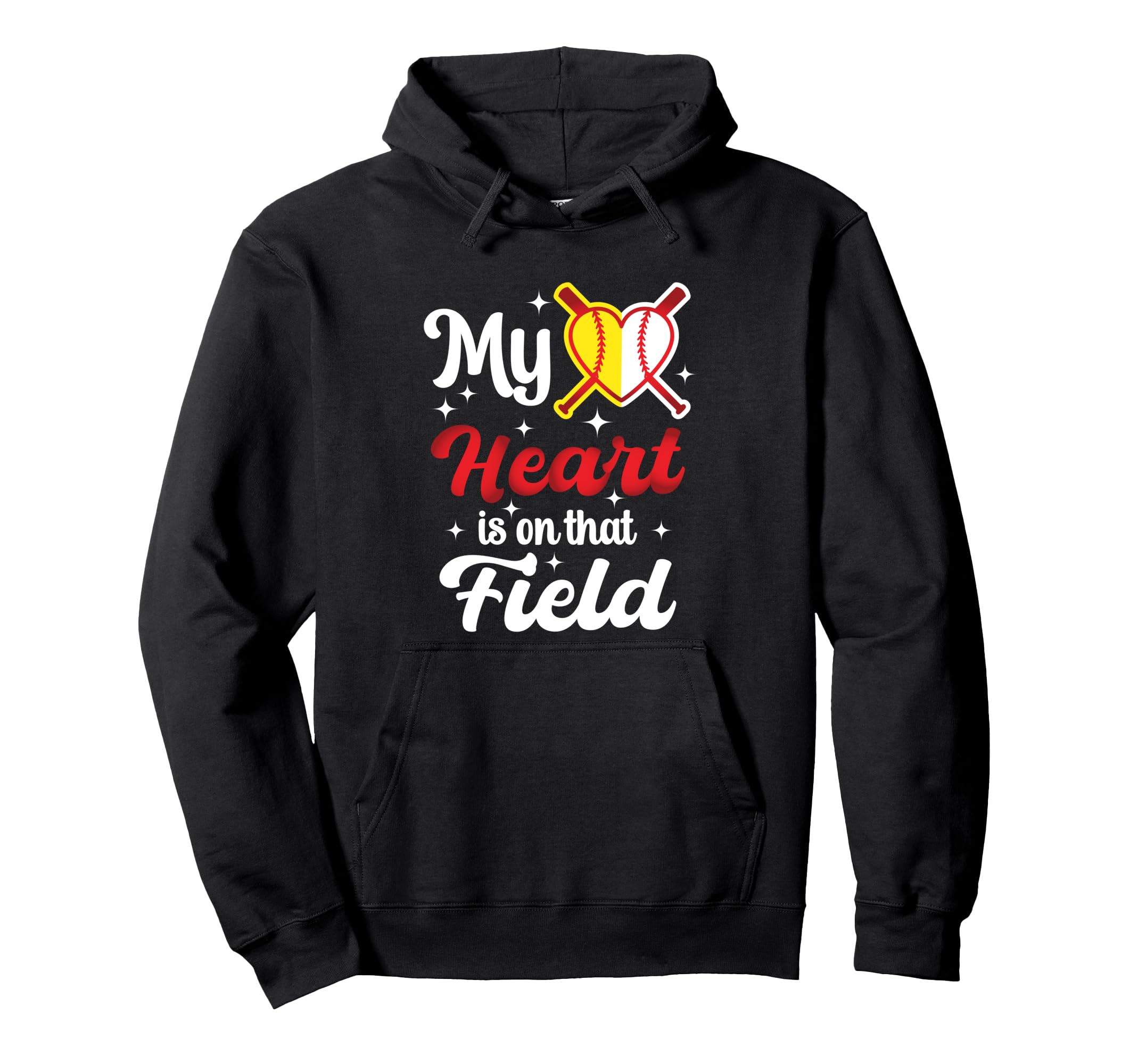 My Heart Is That Field Baseball Hoodie - Trendy Graphic for Adults - T-Shirt, Sweatshirt, Hoodie
