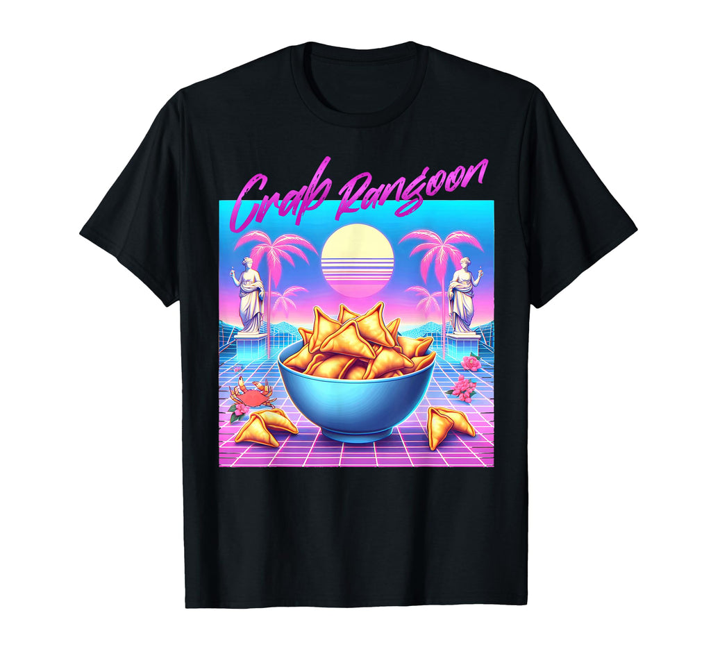 Vaporwave Crab Rangoon Goons Meme 80S T-Shirt - Custom Art Print Unisex - T-Shirt, Sweatshirt, Hoodie