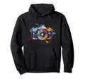 Photographer Camera Watercolor Hoodie - Novelty Apparel for Adults - T-Shirt, Sweatshirt, Hoodie