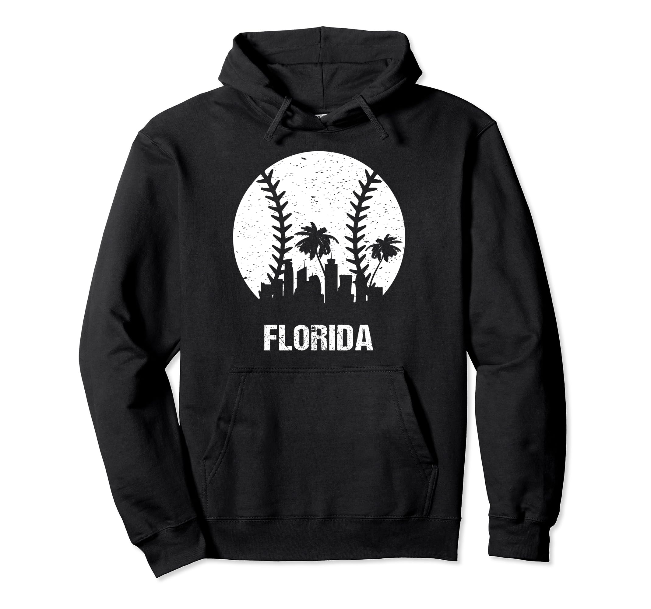 Florida Skyline Baseball Family Hoodie - Custom Art Print Men Women - T-Shirt, Sweatshirt, Hoodie