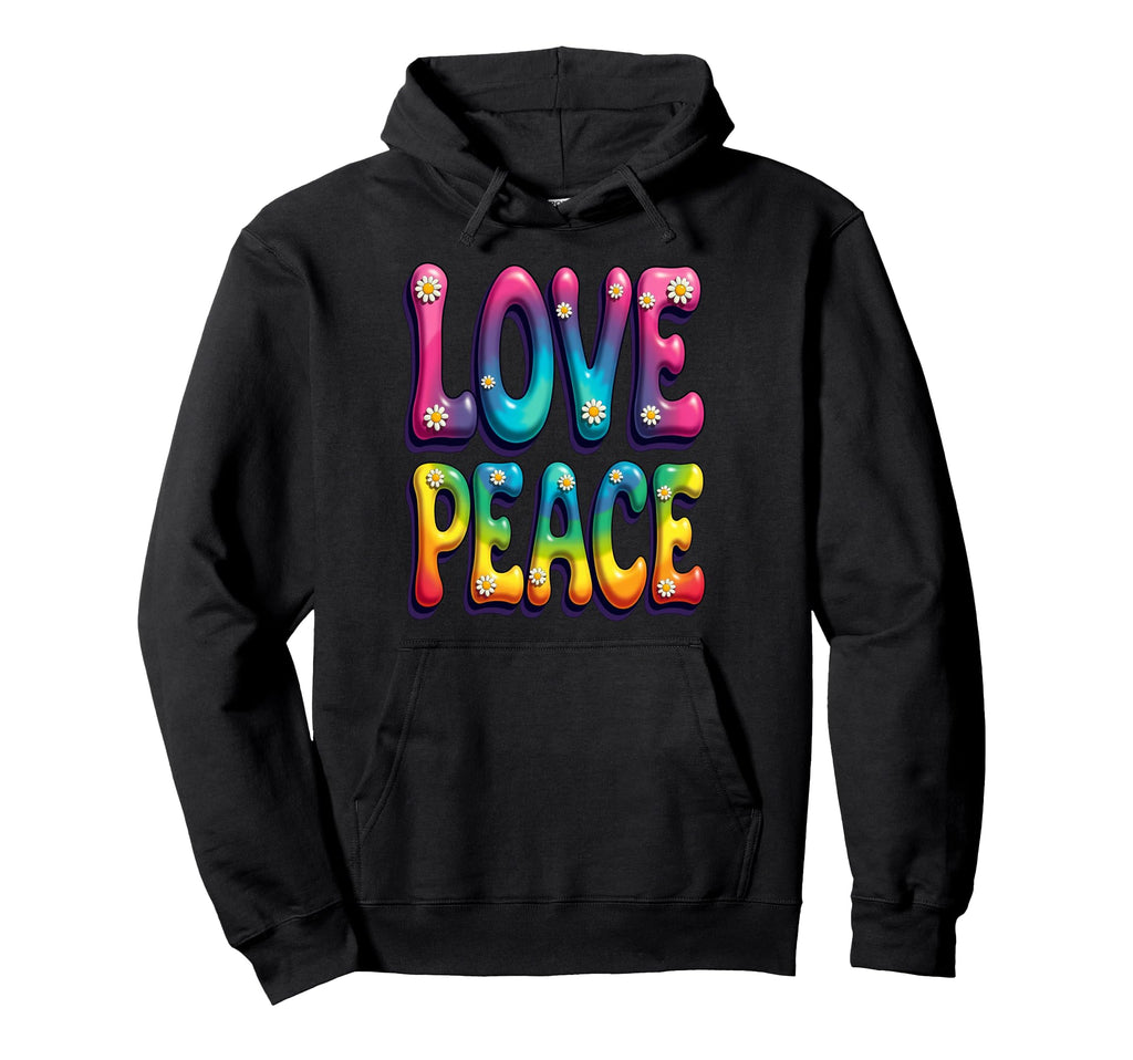 60S 70S Flower Power Groovy Love Peace Hoodie - Graphic Print for Adults - T-Shirt, Sweatshirt, Hoodie