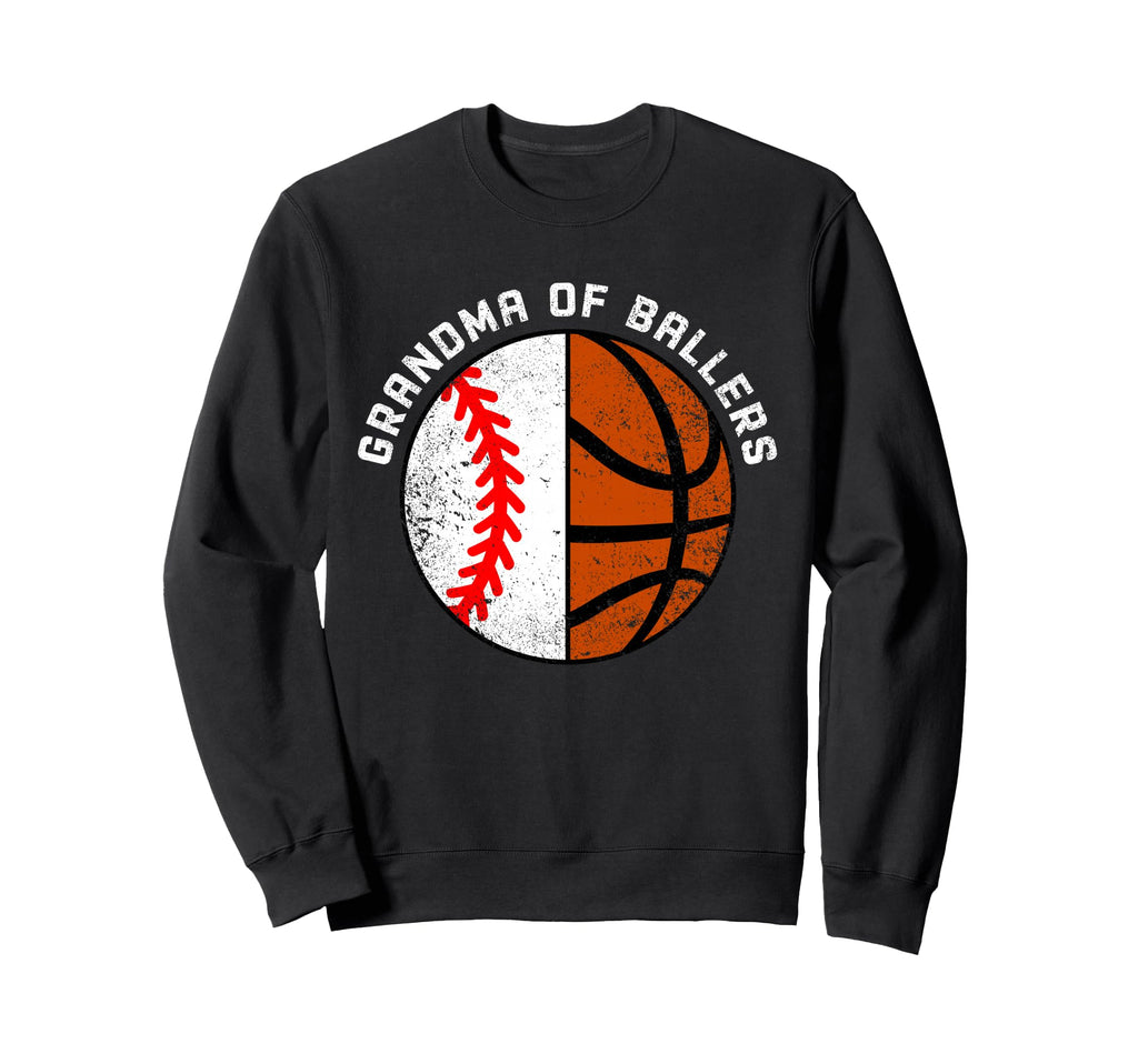 Grandma Ballers Funny Baseball Sweatshirt - Graphic Print Men Women - T-Shirt, Sweatshirt, Hoodie
