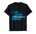 Eat Sleep Baseball Repeat Sport T-Shirt - Fun Novelty Design for Adults - T-Shirt, Sweatshirt, Hoodie