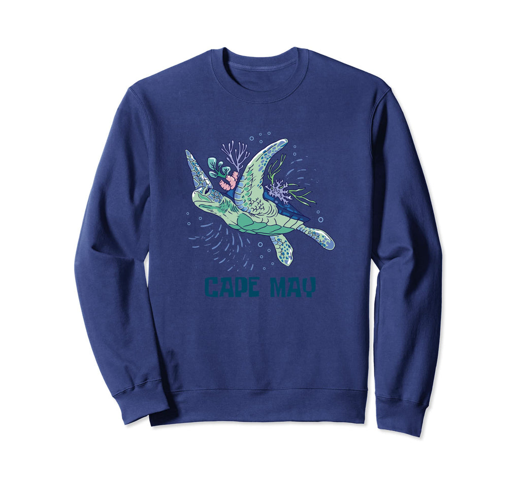 Sea Turtle Cape May Vacation Boho Sweatshirt - Streetwear Style Unisex - T-Shirt, Sweatshirt, Hoodie