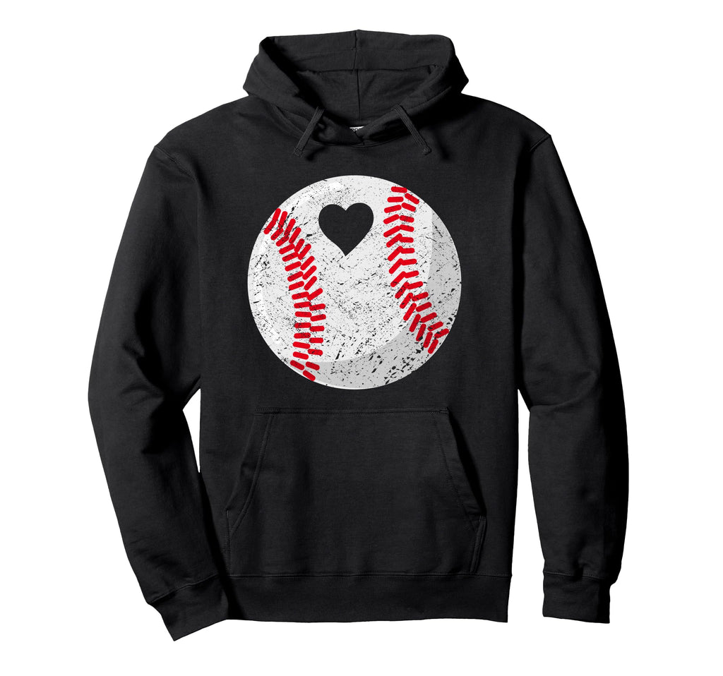Baseball Heart Mom Dad Hoodie - Aesthetic Graphic Men Women - T-Shirt, Sweatshirt, Hoodie