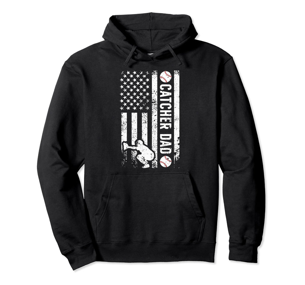 Baseball Catcher Dad Baseball Catcher Hoodie - Graphic Print for Adults - T-Shirt, Sweatshirt, Hoodie