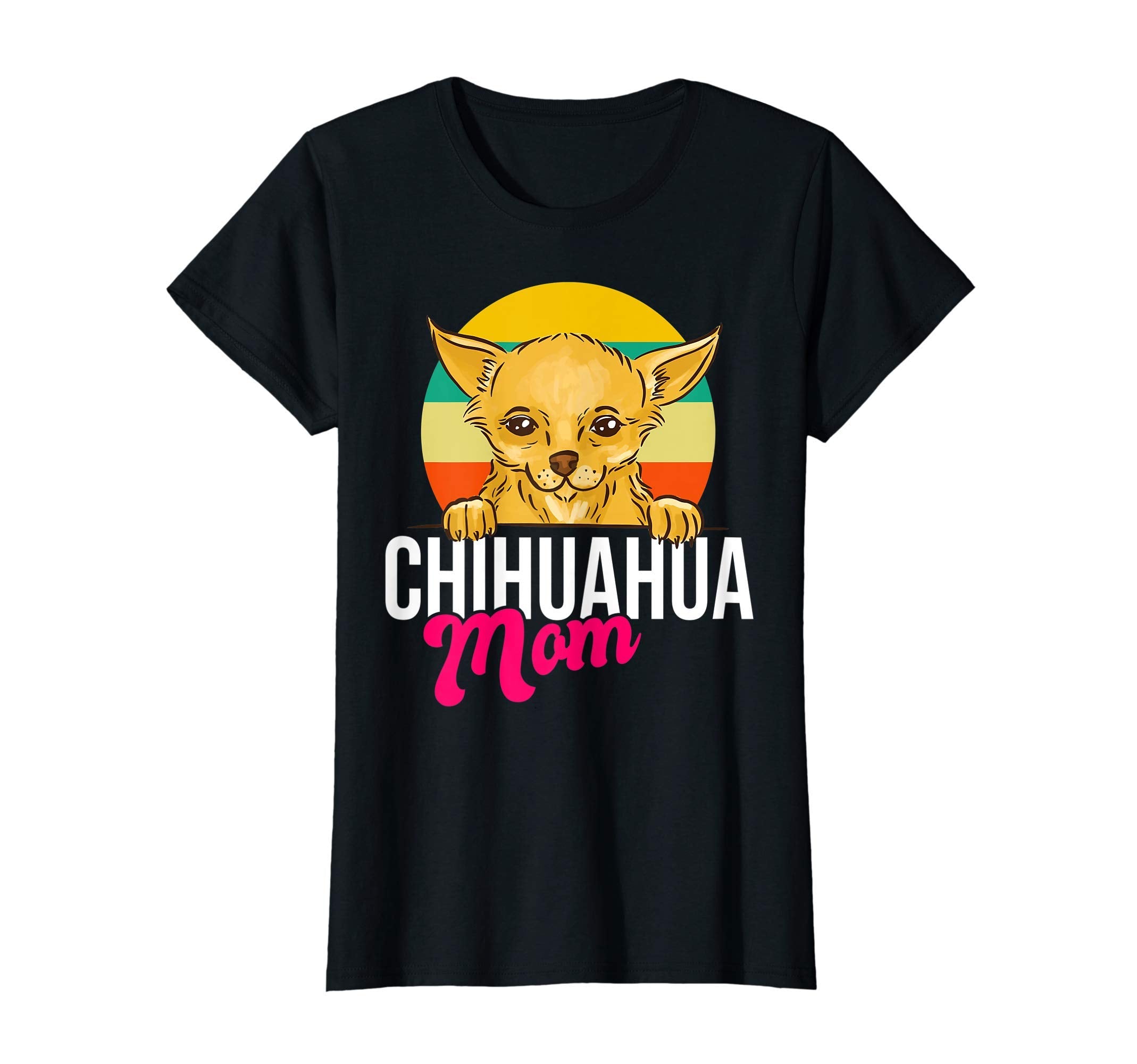 Chihuahua Mom Dog Lover Sunset Pets Gift T-Shirt - Unique Graphic Unisex - T-Shirt, Sweatshirt, Hoodie