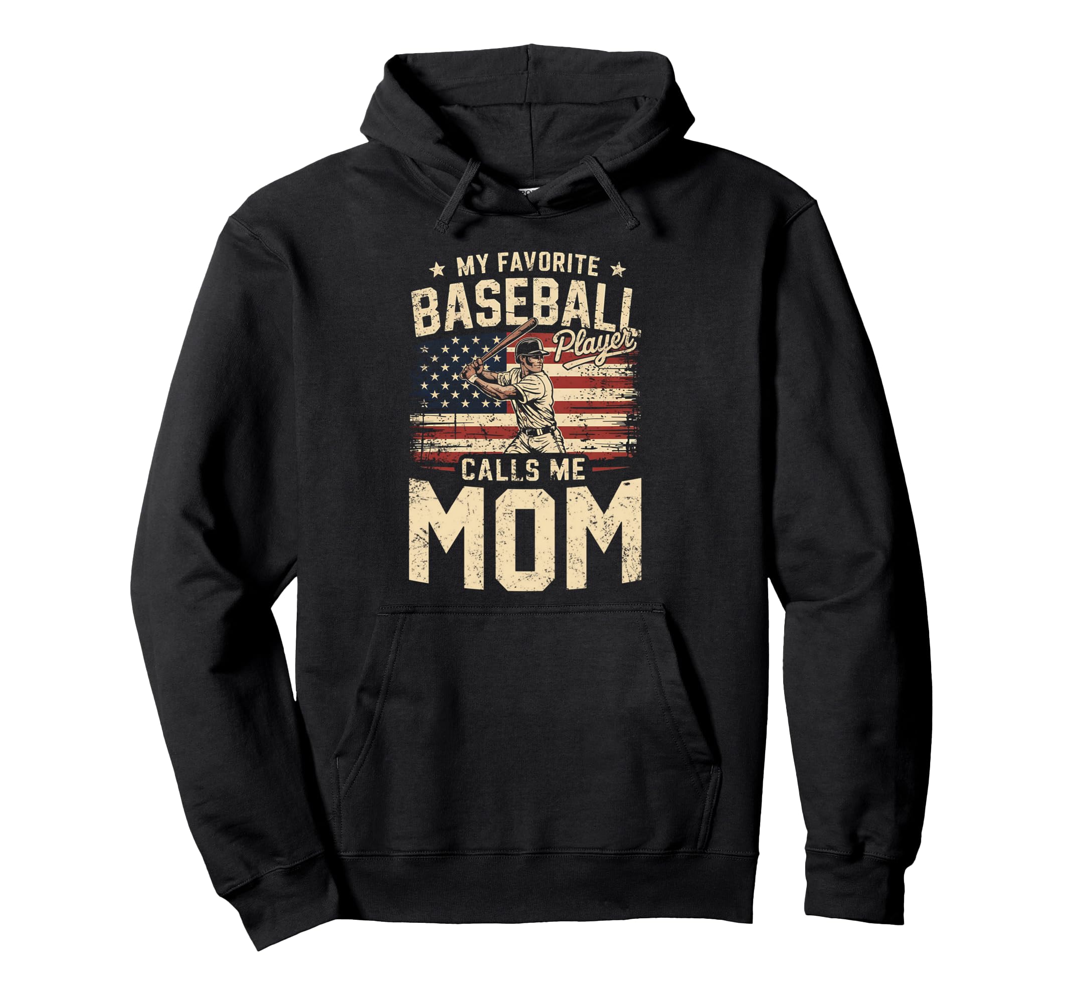 My Favorite Baseball Player Calls Hoodie - Fun Novelty Design for Adults - T-Shirt, Sweatshirt, Hoodie