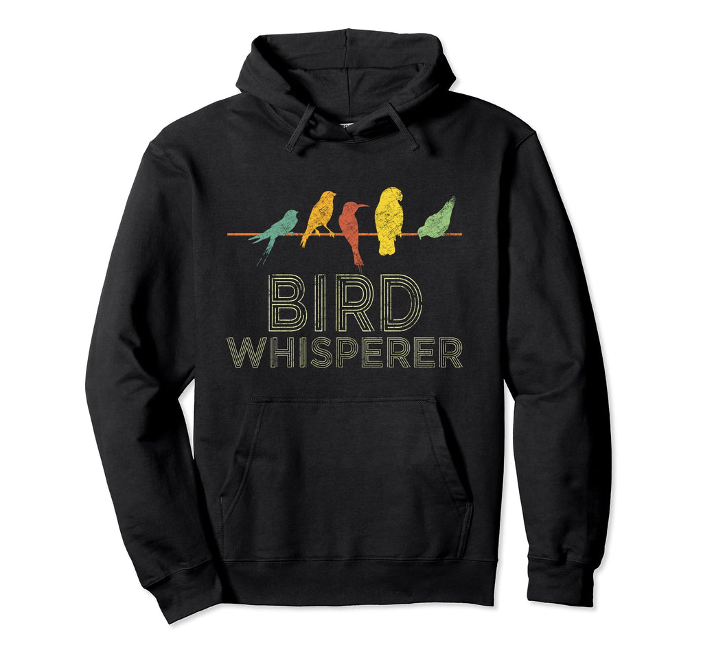 Bird Whisperer Distressed Bird Watcher Hoodie - Fun Novelty Design Unisex - T-Shirt, Sweatshirt, Hoodie