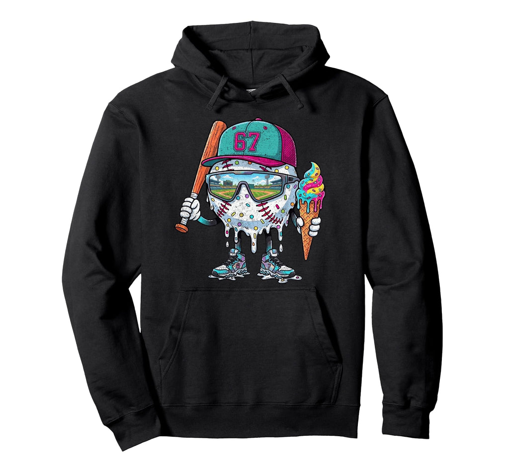 Baseball Drip Ice Cream 67 Gifts T-Shirt - Casual Everyday Wear for Adults - T-Shirt, Sweatshirt, Hoodie