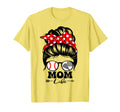 Mom Life Messy Bun Hair Funny Baseball T-Shirt - Unique Graphic Unisex - T-Shirt, Sweatshirt, Hoodie