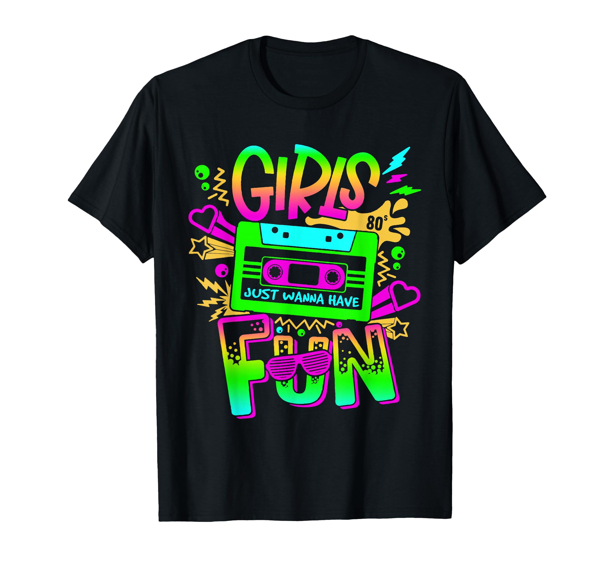 Funny 80S Just Wanna Have Fun 80S T-Shirt - Minimalist Print Unisex - T-Shirt, Sweatshirt, Hoodie