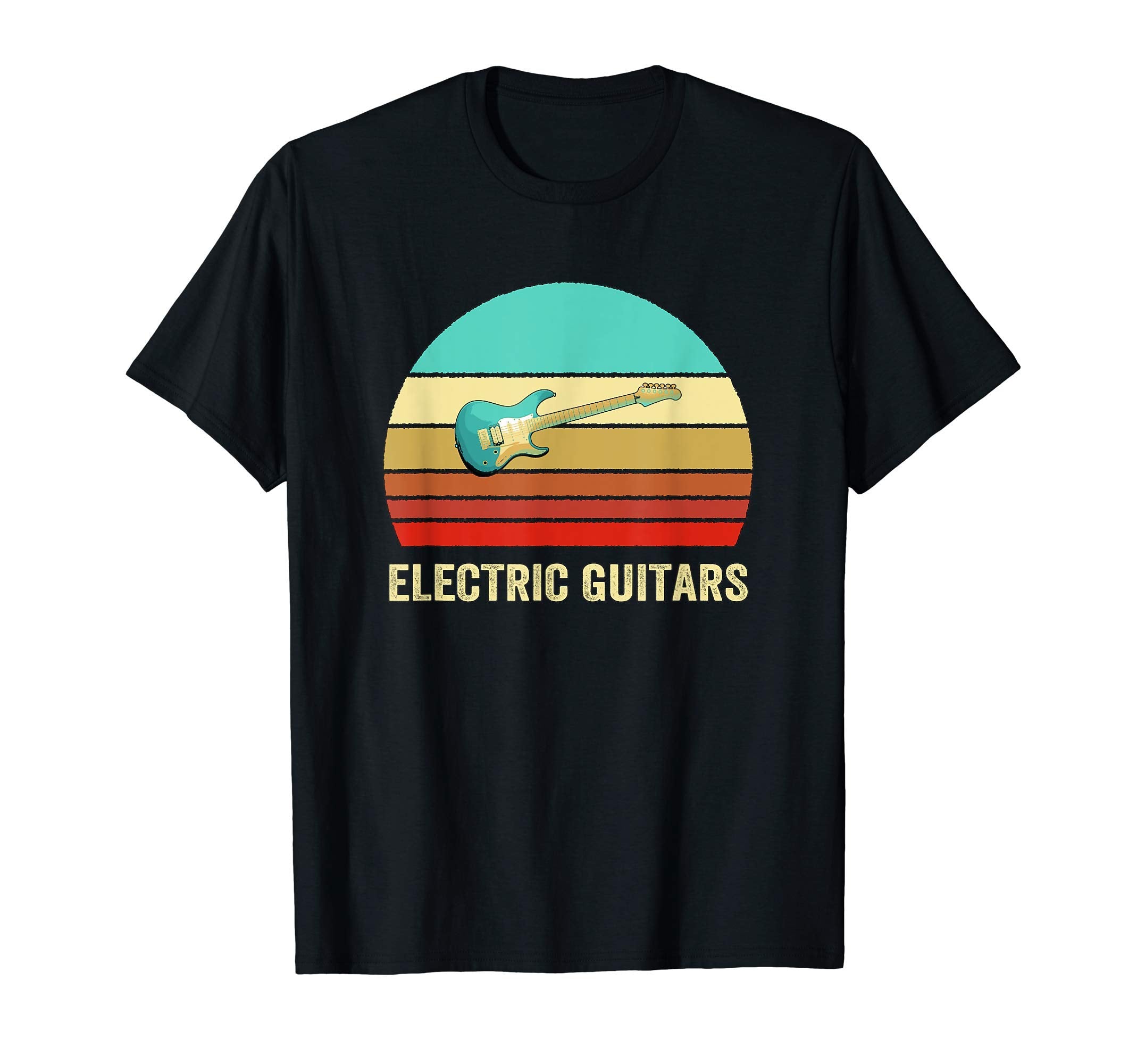 Sunset Electric Guitar T-Shirt - Unique Graphic for Adults - T-Shirt, Sweatshirt, Hoodie