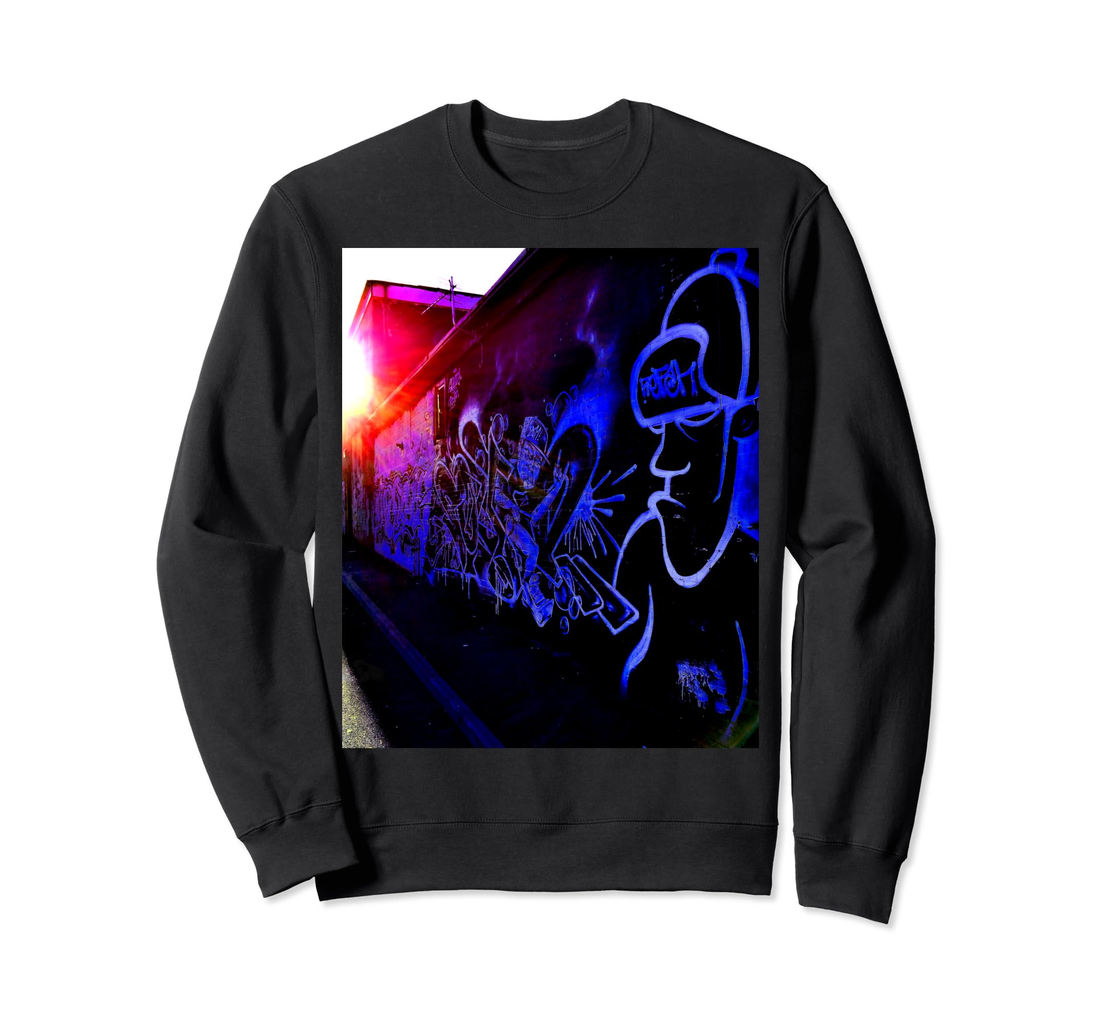 Graffiti Urban Street Art Old Sweatshirt - Fun Novelty Design Men Women - T-Shirt, Sweatshirt, Hoodie