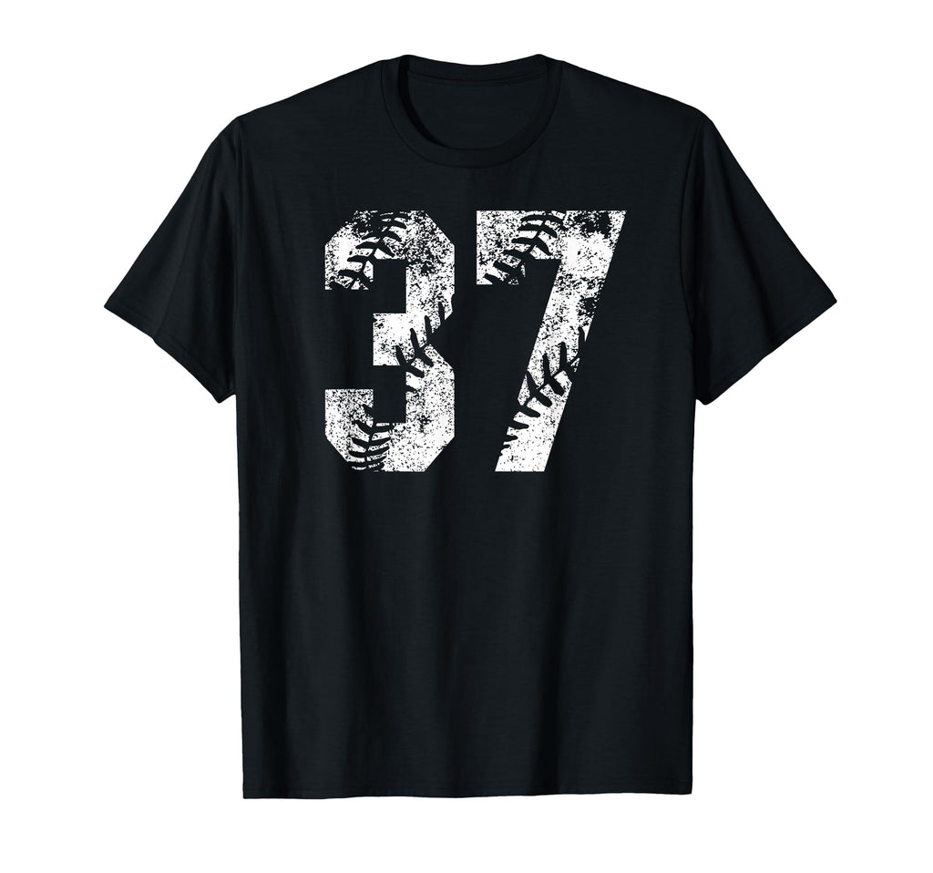 White Baseball Number 37 Jersey Player T-Shirt - Streetwear Style Unisex - T-Shirt, Sweatshirt, Hoodie