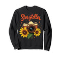 Photo Camera Sunflowers Sweatshirt - Minimalist Print for Adults - T-Shirt, Sweatshirt, Hoodie