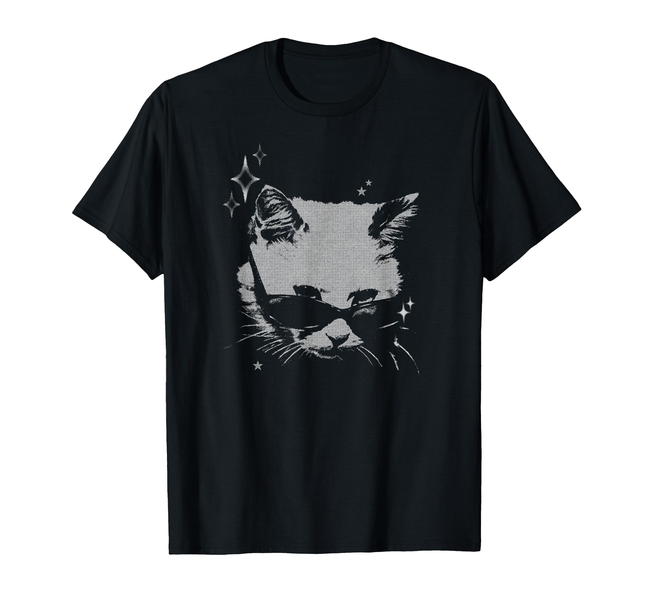 Y2K Cat Sunglasses Silly 90S 2000S T-Shirt - Unique Graphic for Adults - T-Shirt, Sweatshirt, Hoodie