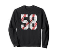 Baseball Mom 58 Jersey Baseball Sweatshirt - Fun Novelty Design for Adults - T-Shirt, Sweatshirt, Hoodie