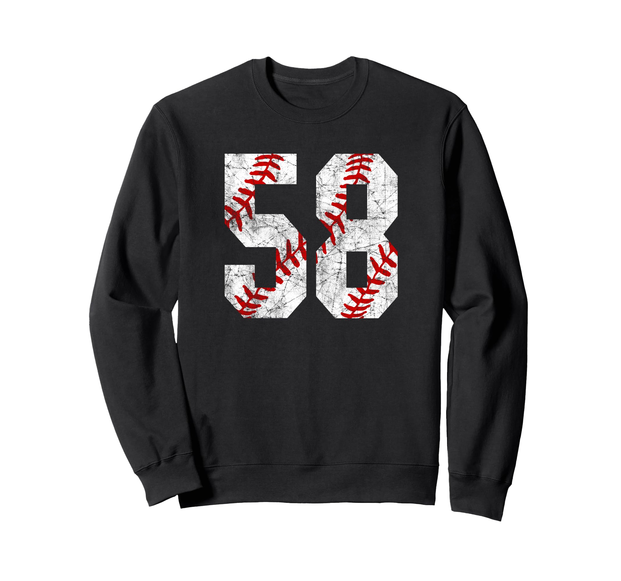 Baseball Mom 58 Jersey Baseball Sweatshirt - Fun Novelty Design for Adults - T-Shirt, Sweatshirt, Hoodie
