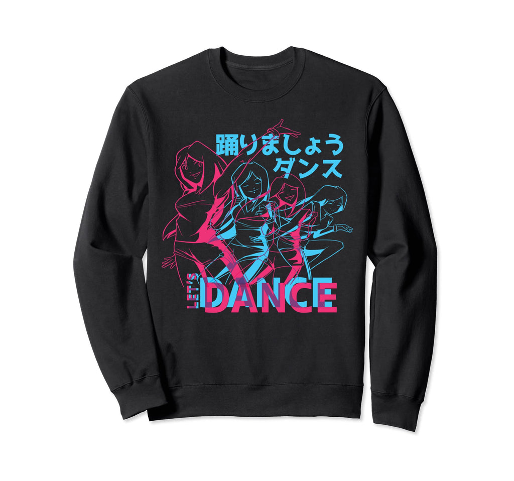 Anime Lets Dance K Pop Glitchy 90S Disco Sweatshirt - Graphic Print Unisex - T-Shirt, Sweatshirt, Hoodie