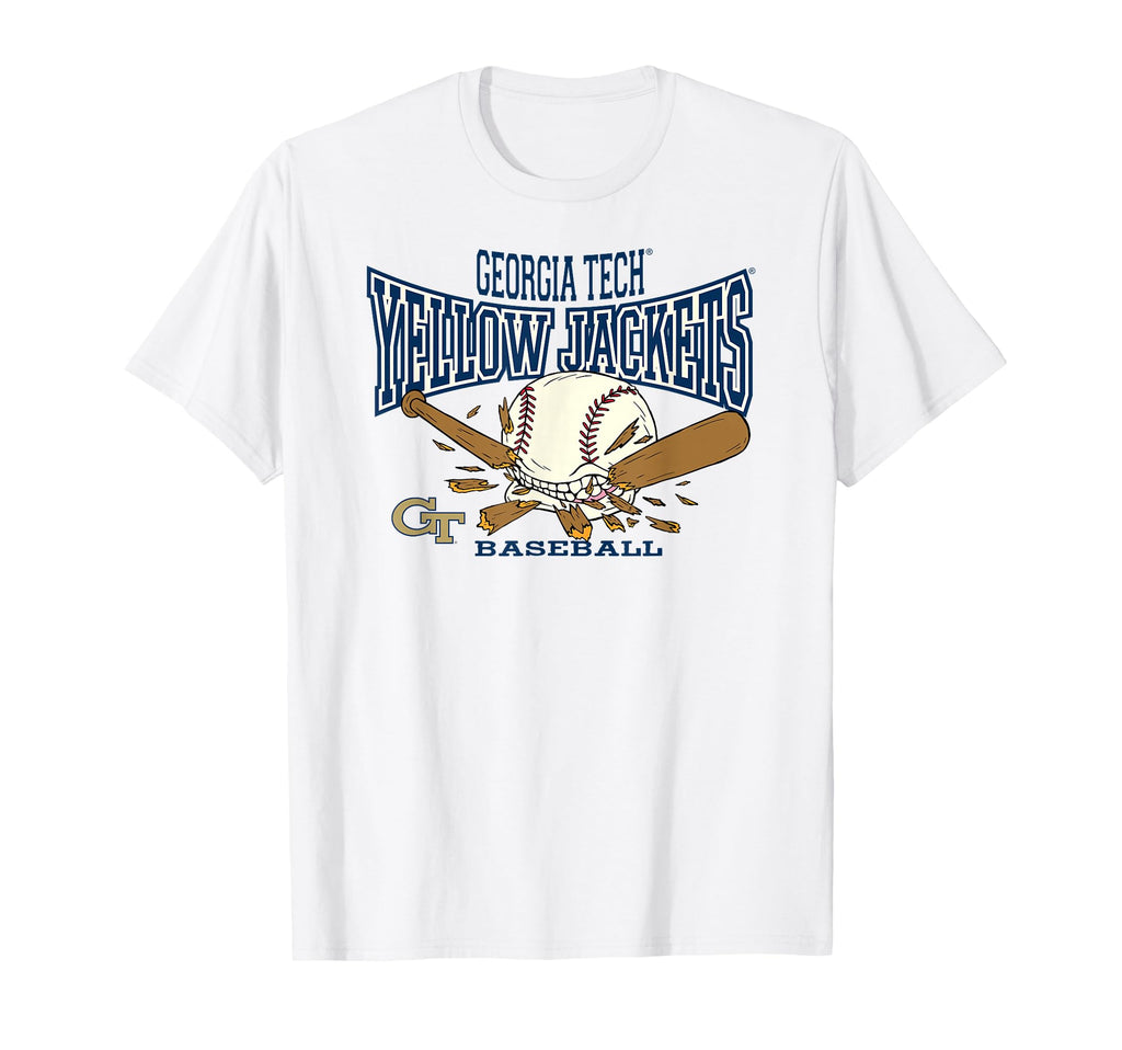 Georgia Tech Yellow Jackets Baseball Bite T-Shirt - Graphic Print Unisex - T-Shirt, Sweatshirt, Hoodie