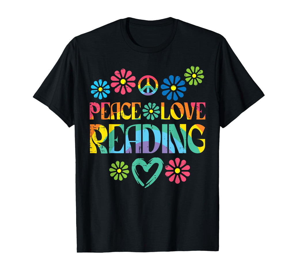 Peace Love Reading Tie Dye Book Lover T-Shirt - Graphic Print Unisex - T-Shirt, Sweatshirt, Hoodie