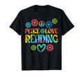 Peace Love Reading Tie Dye Book Lover T-Shirt - Graphic Print Unisex - T-Shirt, Sweatshirt, Hoodie