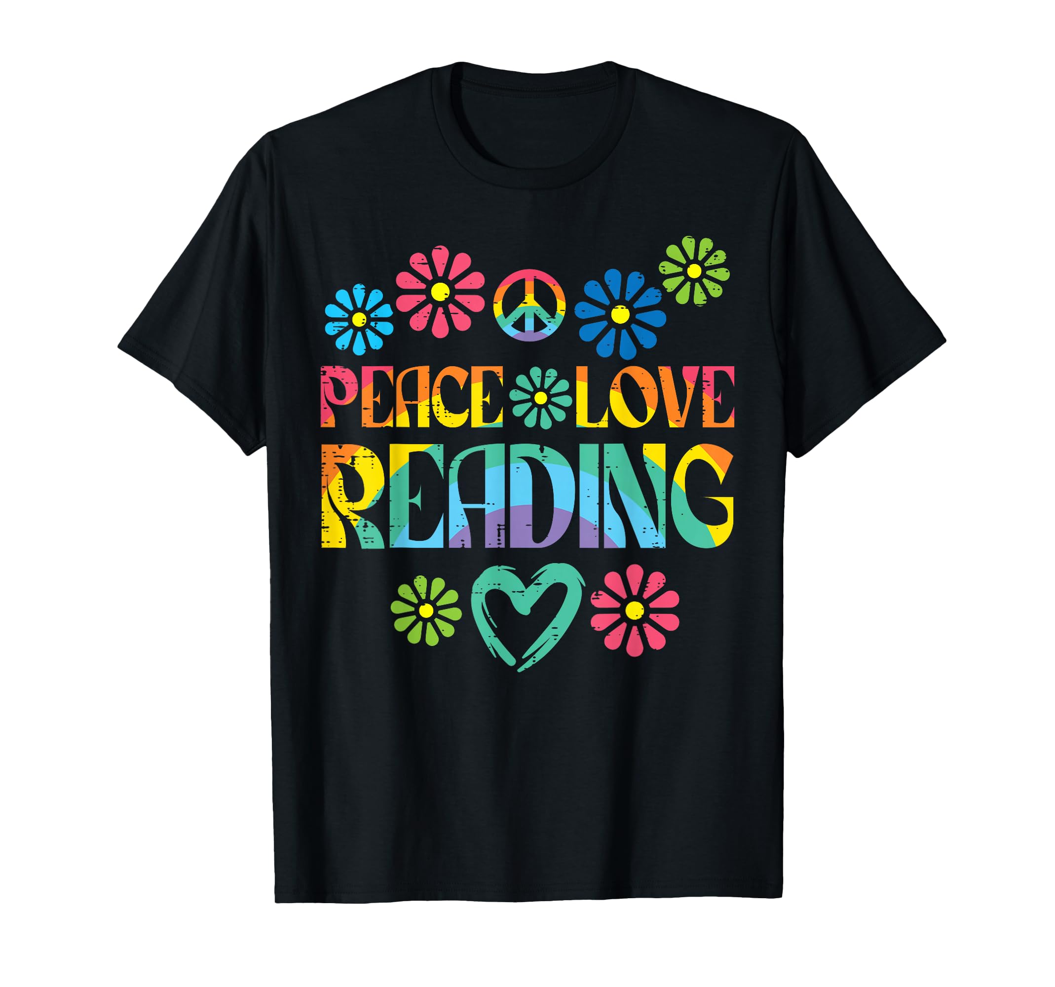 Peace Love Reading Tie Dye Book Lover T-Shirt - Graphic Print Unisex - T-Shirt, Sweatshirt, Hoodie