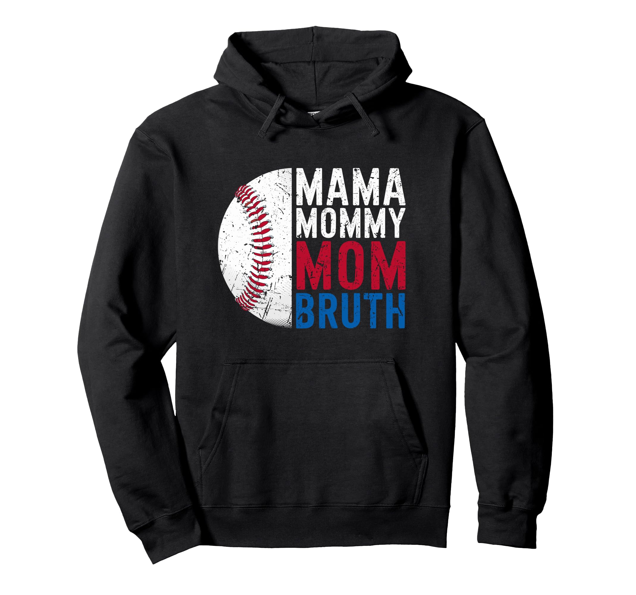 Mama Mommy Mom Bruh Baseball Moms Hoodie - Minimalist Print Men Women - T-Shirt, Sweatshirt, Hoodie